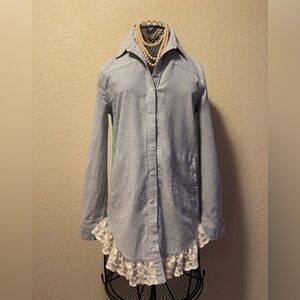 Umgee | S | Longline Woven Lace Detail & Pockets